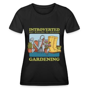 Garden, hobby gardener, gardening, gardener, gift - Women's Functional T-Shirt - black - Front - AI Model Female 172 light (172cm)