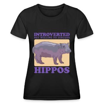 Hippo Baby Hippo Hippos Gift - Women's Functional T-Shirt - black - Front - AI Model Female 172 light (172cm)