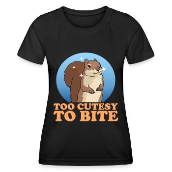 Cute Squirrel Squirrel Gift - Women's Functional T-Shirt - black - Front - AI Model Female 172 light (172cm)