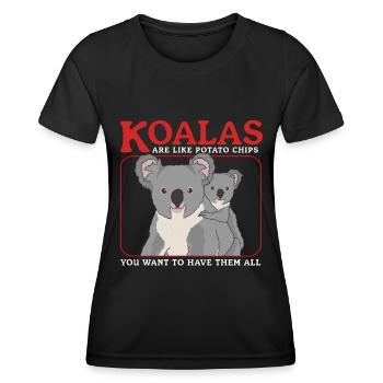 Koala Koalas Koala Bear Koala Bears Cadeau - T-shirt sport Femme - noir - Devant - AI Model Female 172 light (172cm)