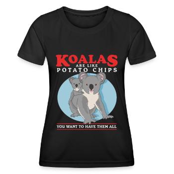 Koala Koalas Koala Bears Koala Bear Cadeau - T-shirt sport Femme - noir - Devant - AI Model Female 172 light (172cm)