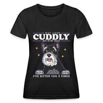 Schnauzer miniature propriétaire Schnauzer chiens cadeau - T-shirt sport Femme - noir - Devant - AI Model Female 172 light (172cm)