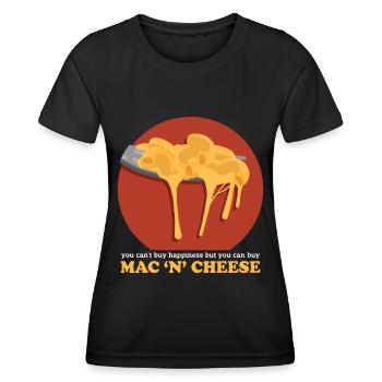 Macaroni and cheese | Mac and Cheese Gift - Women's Functional T-Shirt - black - Front - AI Model Female 172 light (172cm)