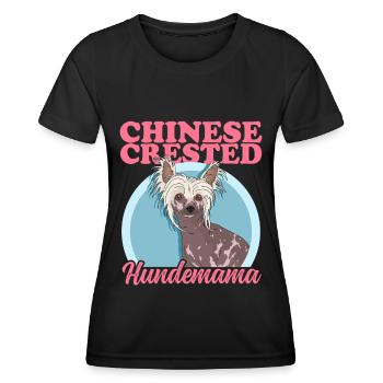 Chien à crête chinois Maman Chien à crête Maman Cadeau - T-shirt sport Femme - noir - Devant - AI Model Female 172 light (172cm)