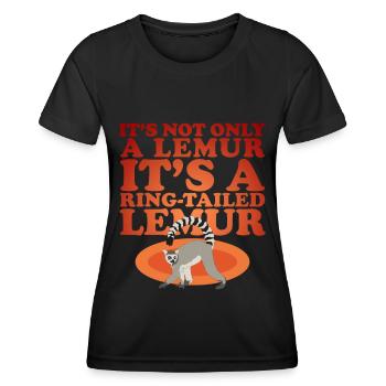 Lemur Ring-tailed lemur ringtail lemurs gift - Women's Functional T-Shirt - black - Front - AI Model Female 172 light (172cm)