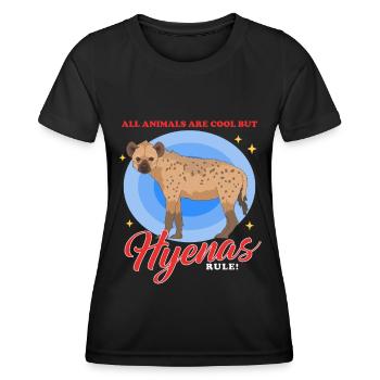 Hyena Spotted Hyena Hyena Gift - Women's Functional T-Shirt - black - Front - AI Model Female 172 light (172cm)