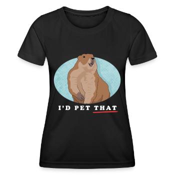 Murmeltiere Mankai Munggen Groundhog Geschenk - Frauen Funktions-T-Shirt - Schwarz - Vorne - AI Model Female 172 light (172cm)