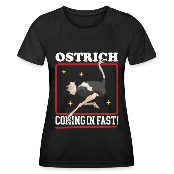 Oiseau d’autruche Autruche Amant Autruche Cadeau - T-shirt sport Femme - noir - Devant - AI Model Female 172 light (172cm)