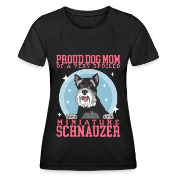 Schnauzer miniature Maman Schnauzer Chien Maman Cadeau - T-shirt sport Femme - noir - Devant - AI Model Female 172 light (172cm)