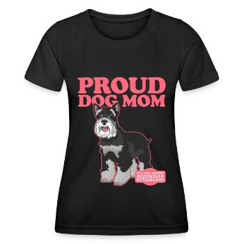 Maman Schnauzer miniature | Schnauzer Dog Mom Cadeau - T-shirt sport Femme - noir - Devant - AI Model Female 172 light (172cm)