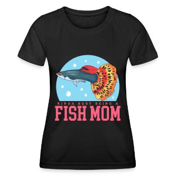 Aquarium Aquarist Fish Mom Aquaristics Gift - Women's Functional T-Shirt - black - Front - AI Model Female 172 light (172cm)