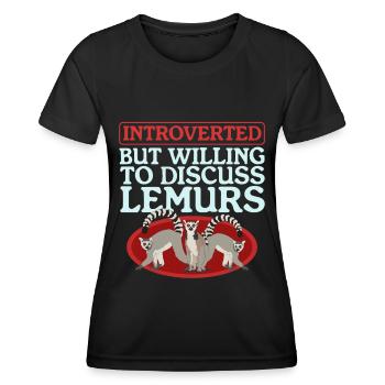 Lemur ring-tailed lemurs lemurs gift - Women's Functional T-Shirt - black - Front - AI Model Female 172 light (172cm)