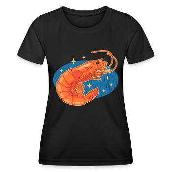 Crab Shrimp, Crab Lover, Crab Gift - Women's Functional T-Shirt - black - Front - AI Model Female 172 light (172cm)