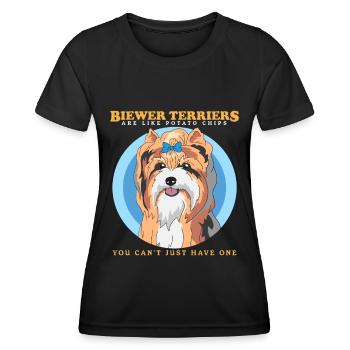 Biewer Terrier Yorkshire Dog Owner Gift - Women's Functional T-Shirt - black - Front - AI Model Female 172 light (172cm)