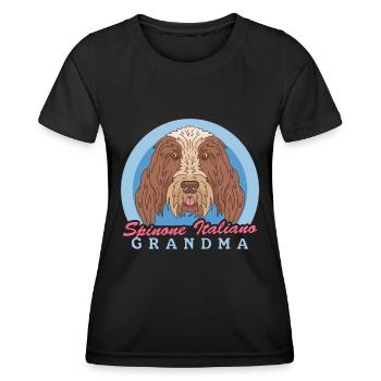 Spinone Italiano Granny chien italien cadeau - T-shirt sport Femme - noir - Devant - AI Model Female 172 light (172cm)