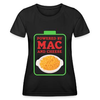 Macaroni au fromage | Cadeau de macaroni au fromage - T-shirt sport Femme - noir - Devant - AI Model Female 172 light (172cm)