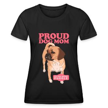 Puggle Mom Hundebesitzer Hundemama Geschenk - Frauen Funktions-T-Shirt - Schwarz - Vorne - AI Model Female 172 light (172cm)