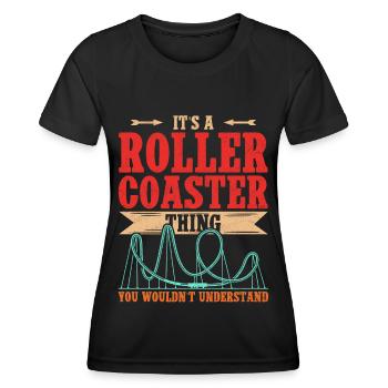 Roller Coaster Roller Coaster Gift - Women's Functional T-Shirt - black - Front - AI Model Female 172 light (172cm)