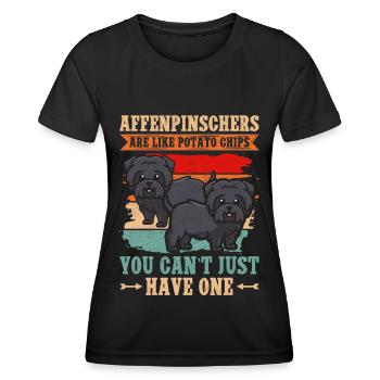 Affenpinscher Monkey Terrier Dog Owner Gift - Women's Functional T-Shirt - black - Front - AI Model Female 172 light (172cm)