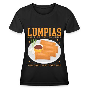 Lumpia Spring Rolls Loempia Gift - Women's Functional T-Shirt - black - Front - AI Model Female 172 light (172cm)