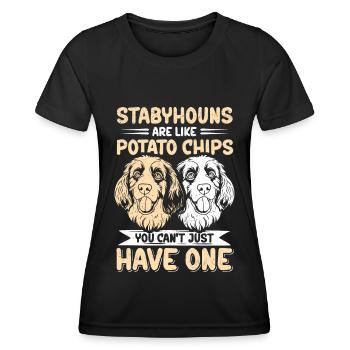 Chiens Stabyhoun Cadeau de propriétaire de chien Stabijhoun - T-shirt sport Femme - noir - Devant - AI Model Female 172 light (172cm)