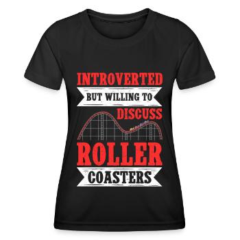 Roller Coaster Roller Coaster Roller Coaster Gift - Women's Functional T-Shirt - black - Front - AI Model Female 172 light (172cm)