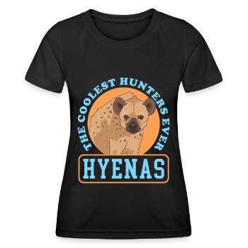 Hyena Hyena Spotted Hyena Gift - Women's Functional T-Shirt - black - Front - AI Model Female 172 light (172cm)