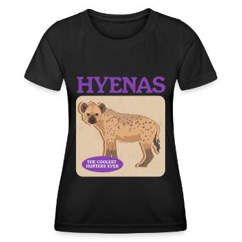 Hyena, spotted hyena, hyena gift - Women's Functional T-Shirt - black - Front - AI Model Female 172 light (172cm)