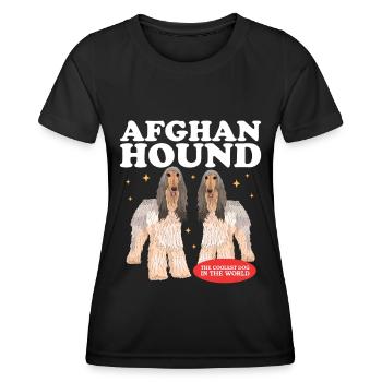 Afghan Hound Dog Owner Gift - Women's Functional T-Shirt - black - Front - AI Model Female 172 light (172cm)