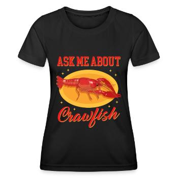 Flusskrebs Edelkrebs Meeresfrüchte Geschenk - Frauen Funktions-T-Shirt - Schwarz - Vorne - AI Model Female 172 light (172cm)