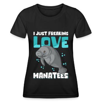 Manatee Manatee Manatee Manatee Gift - Women's Functional T-Shirt - black - Front - AI Model Female 172 light (172cm)