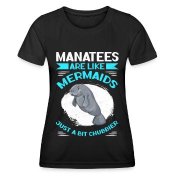 Manatee Manatee Manatee Manatees Gift - Women's Functional T-Shirt - black - Front - AI Model Female 172 light (172cm)