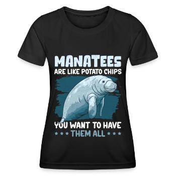 Manatee Manatee Manatee Manatee Gift - Women's Functional T-Shirt - black - Front - AI Model Female 172 light (172cm)