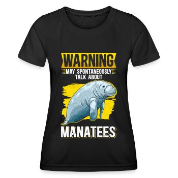 Manatee Manatee Manatee Manatee Gift - Women's Functional T-Shirt - black - Front - AI Model Female 172 light (172cm)