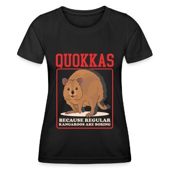 Quokka Short Tail Kangaroo Cute Quokkas Gift - Women's Functional T-Shirt - black - Front - AI Model Female 172 light (172cm)