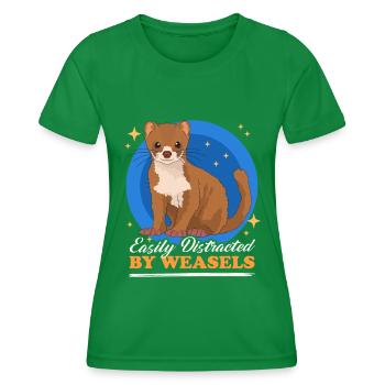 Weasel Dwarf Weasel Hermännchen Gift - Women's Functional T-Shirt - kelly green - Front - AI Model Female 172 dark (172cm)
