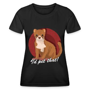 Weasel Mouse Weasel Dwarf Weasel Gift - Women's Functional T-Shirt - black - Front - AI Model Female 172 light (172cm)
