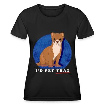 Weasel Pygmy Weasel Mouse Weasel Gift - Women's Functional T-Shirt - black - Front - AI Model Female 172 light (172cm)