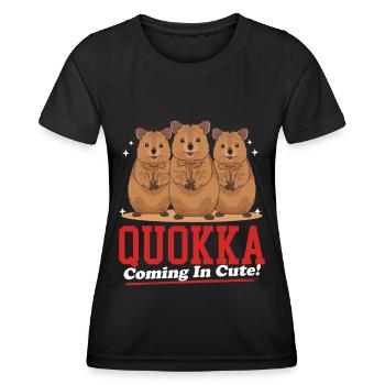 Quokka Short-tailed Kangaroo Kangaroos Gift - Women's Functional T-Shirt - black - Front - AI Model Female 172 light (172cm)