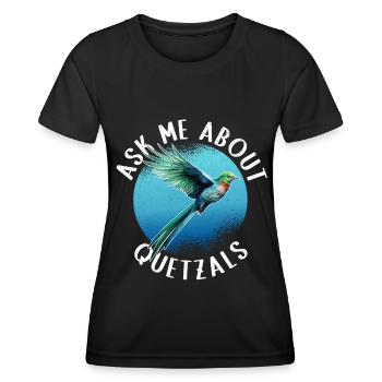 Quetzal Vogel Guatemala Vögel Geschenk - Frauen Funktions-T-Shirt - Schwarz - Vorne - AI Model Female 172 light (172cm)