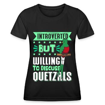 Quetzal Vögel Guatemala Vogel Geschenk - Frauen Funktions-T-Shirt - Schwarz - Vorne - AI Model Female 172 light (172cm)