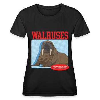 Sceau de morse | Morse morse morse cadeau de morse - T-shirt sport Femme - noir - Devant - AI Model Female 172 light (172cm)