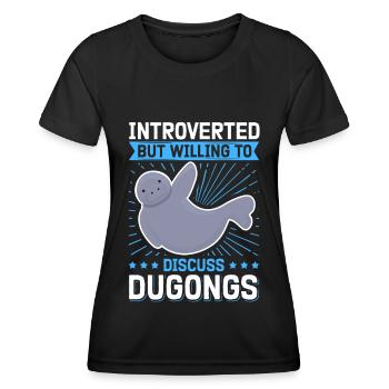 Dugong Forktail Manatees Sea Pig Gift - Women's Functional T-Shirt - black - Front - AI Model Female 172 light (172cm)