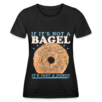 Bagel Lover Beigel Bagel Bread Gift - Women's Functional T-Shirt - black - Front - AI Model Female 172 light (172cm)