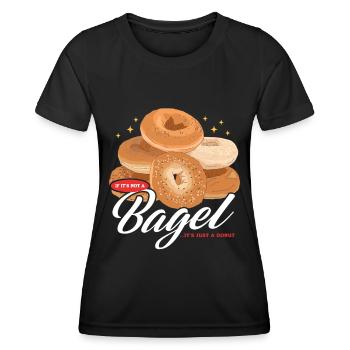 Bagel Lover | Beigel Bagel Bread Gift - Women's Functional T-Shirt - black - Front - AI Model Female 172 light (172cm)