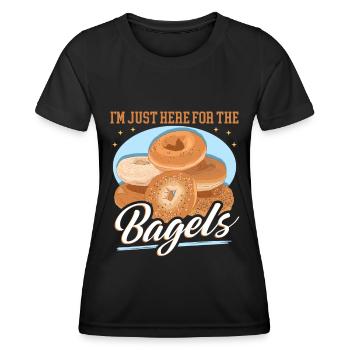 Bagel Lover | Bakel Bread Beigel Gift - Women's Functional T-Shirt - black - Front - AI Model Female 172 light (172cm)