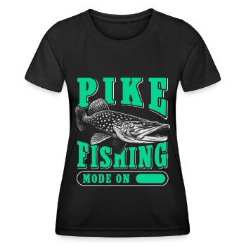 Pike Fishing Pike Fishing Angler Fishing Gift - Women's Functional T-Shirt - black - Front - AI Model Female 172 light (172cm)