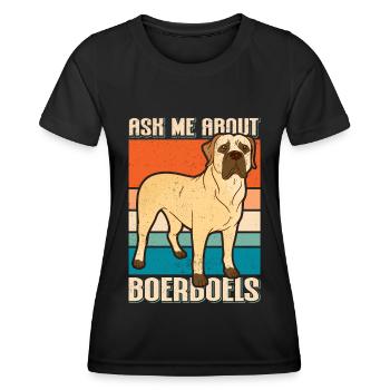 Boerboel Hund Hundebesitzer Geschenk - Frauen Funktions-T-Shirt - Schwarz - Vorne - AI Model Female 172 light (172cm)