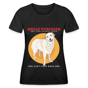 Chien de montagne des Pyrénées propriétaires de chiens chien cadeau - T-shirt sport Femme - noir - Devant - AI Model Female 172 light (172cm)
