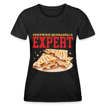 Quesadilla Quesadillas Tortilla Geschenk - Frauen Funktions-T-Shirt - Schwarz - Vorne - AI Model Female 172 light (172cm)